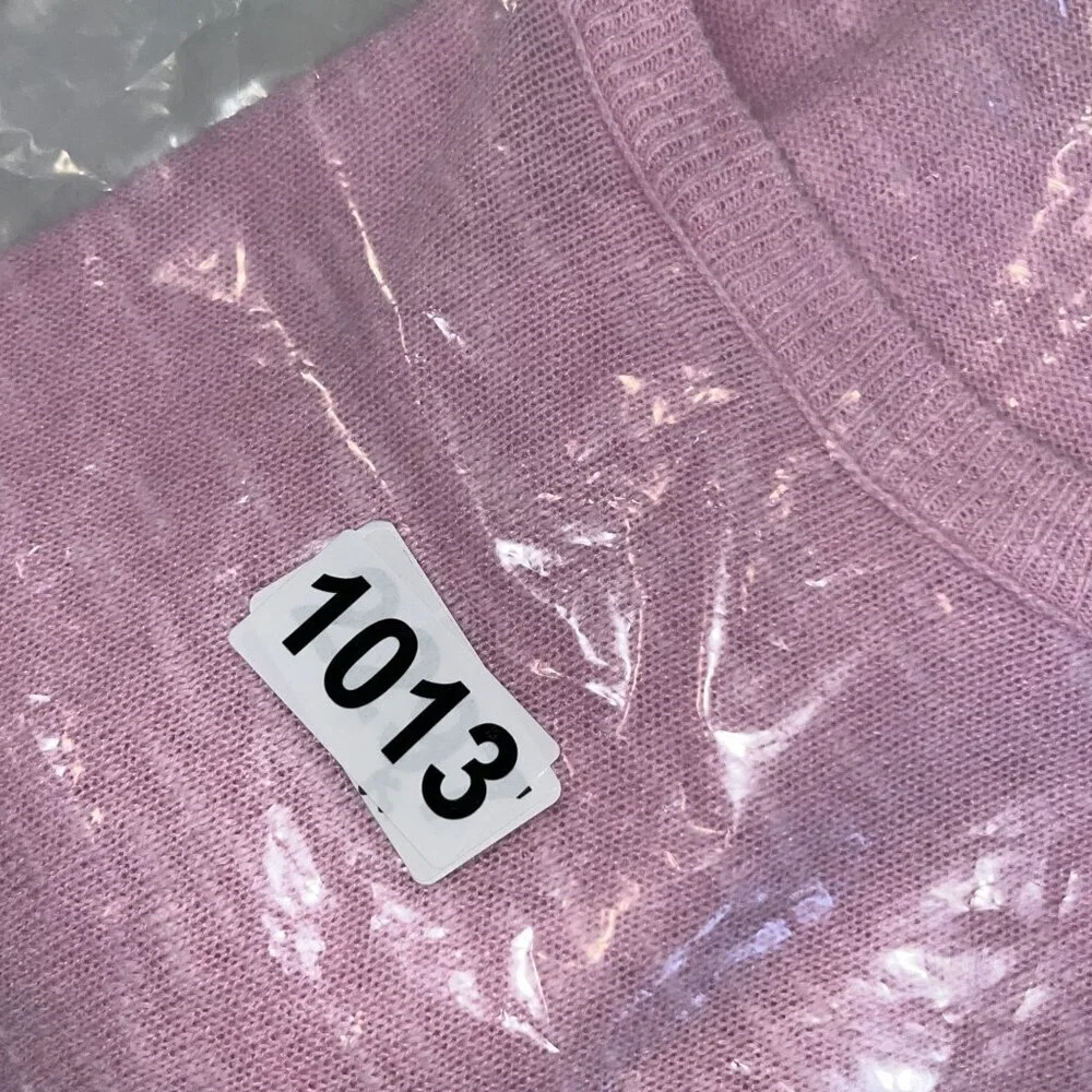 Eileen Fisher Pink Linen Cotton Long Sleeve Sweater Womens PP